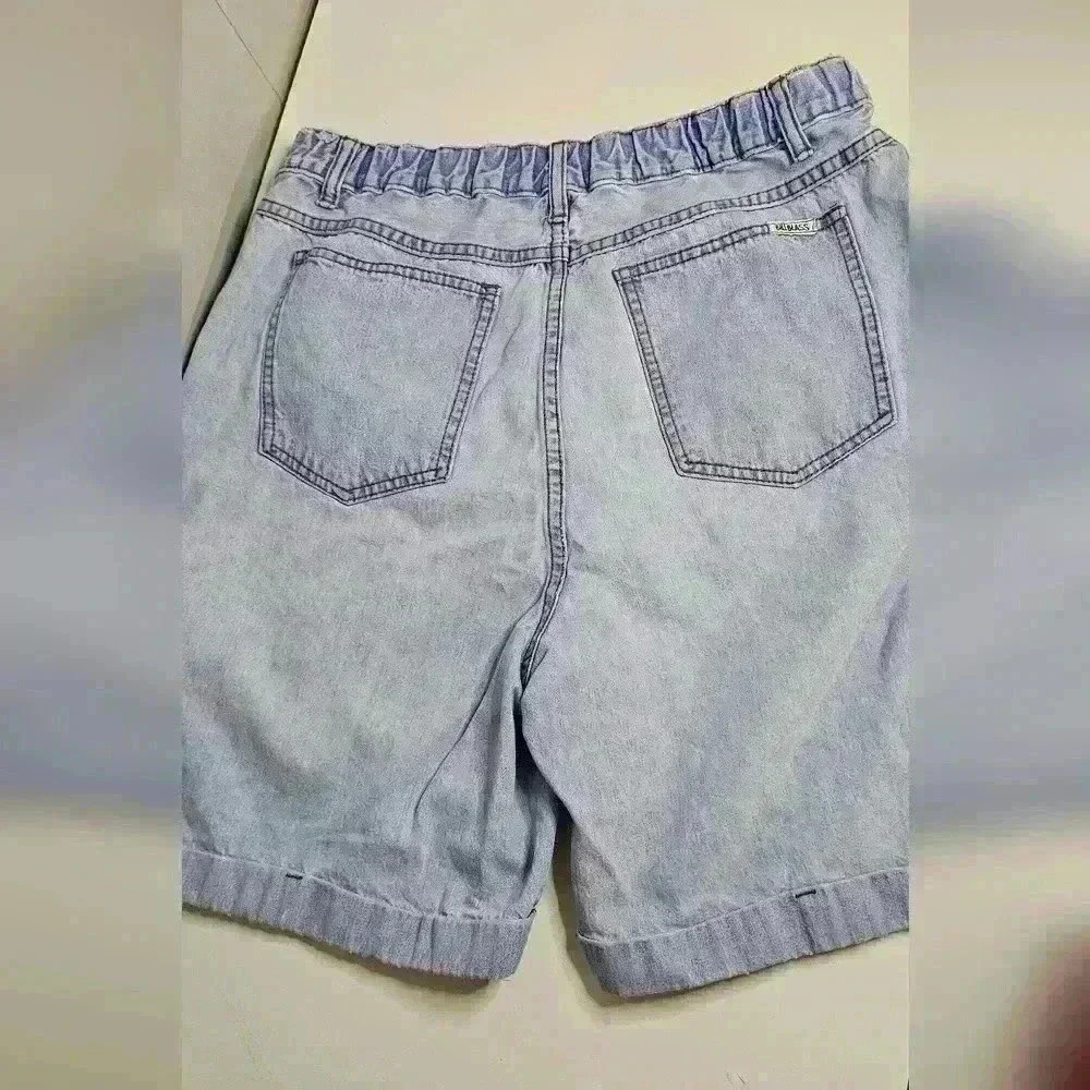 Vintage Bill Blass Cuffed Jean Shorts Size 12 - Picture 3 of 11